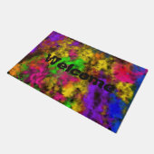 Paillasson Acrylic Neon Colors Paint Splatter Splash Abstract (Incliné)