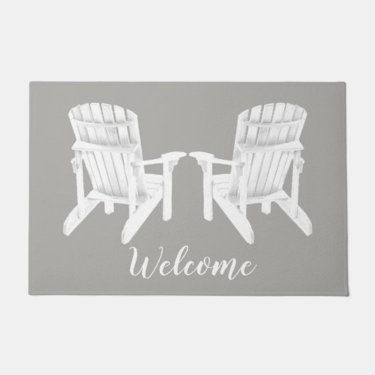 Paillasson Adirondack préside votre couleur et texte (Devant)