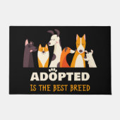 Paillasson Adopté est la meilleure race : Secourt de chien re (Devant)