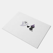 Paillasson Adorable Halloween Duo Friendly Ghost et Black Ca (Incliné)