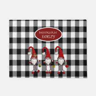 Paillasson Adorable Mignonne Gnomes Buffalo Plaid