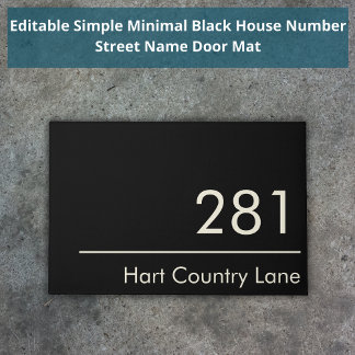 Paillasson Adresse du numéro de maison de fractionnement avan