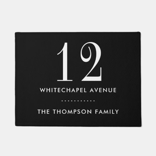 Paillasson Adresse du numéro de maison Nom de famille (Devant)