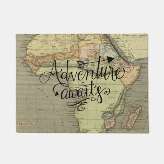 Paillasson Adventure Await Old World Map Doormat (Devant)