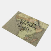Paillasson Adventure Await Old World Map Doormat (Incliné)