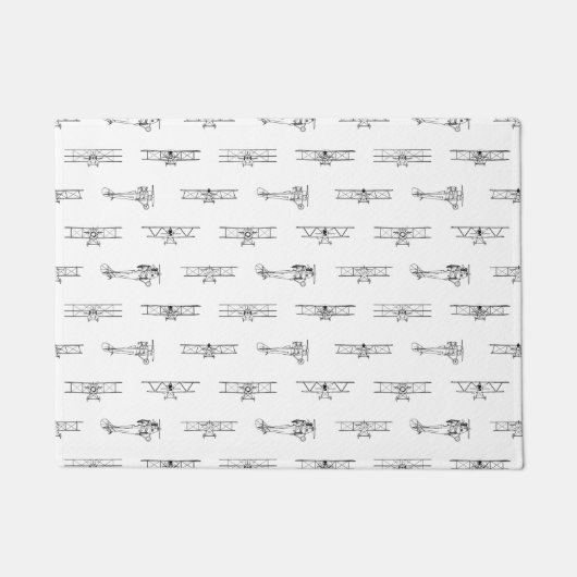 Paillasson Aéronefs Vintages - COULEUR SUR MESURE (Devant)