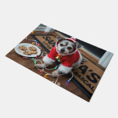 Paillasson Affenpinscher Fête des vacances de Noël (Incliné)