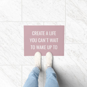 Paillasson Affirmation Motivationnelle Intérieur Maison Rose