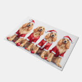 Paillasson Afghan Hound Christmas Dress Santa Hat (Incliné)