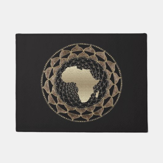 Paillasson Africa in a Gold and Bronze Motifs (Devant)