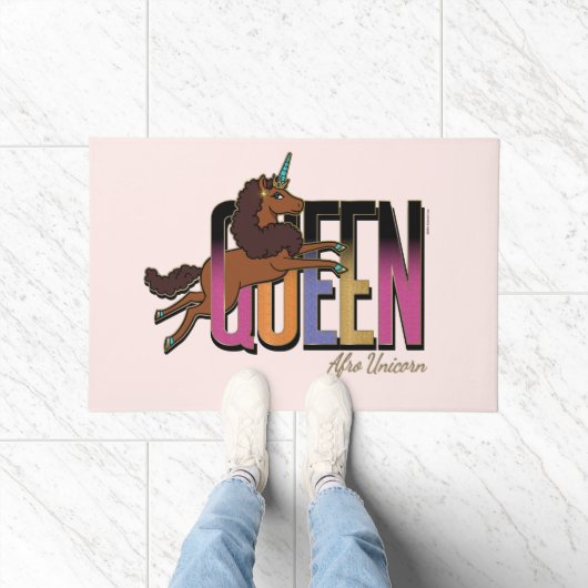 Paillasson Afro Unicorn Queen Design (Intérieur)