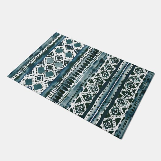 Paillasson AFROBEAT Indigo Tribal Boho (Incliné)