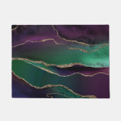 Paillasson Agate attrayante | Joyau foncé Tone Pierre Or Vein (Devant)