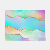 Paillasson Agate Holo | Faux Iridescente Pastel Ombre Marble (Devant)