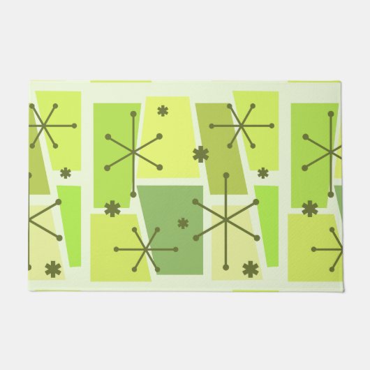 Paillasson Age atomique Pop Art Chartreuse (Devant)