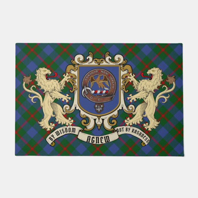 Paillasson Agnew Clan Badge & Tartan (Devant)