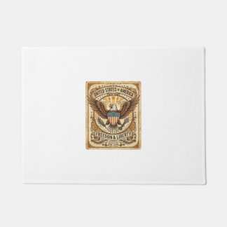 Paillasson Aigle chauve patriotique vintage en détresse