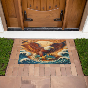 Paillasson Aigle majestueux serrant un poisson 36x24