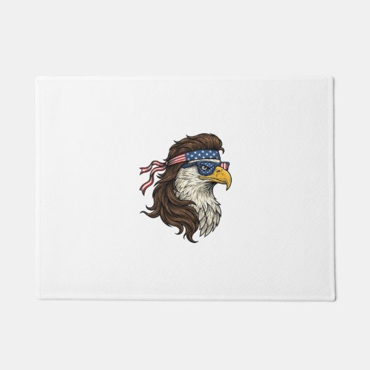 Paillasson Aigle patriotique Mullet Gravure vintage vecteur D (Devant)