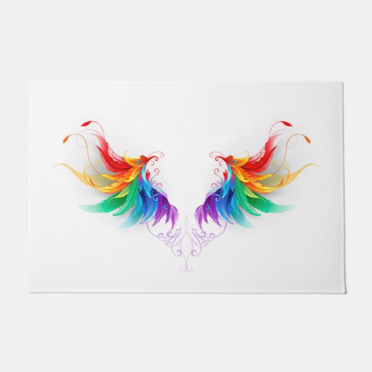 Paillasson Ailes fluffy arc-en-ciel (Devant)