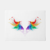 Paillasson Ailes fluffy arc-en-ciel (Devant)