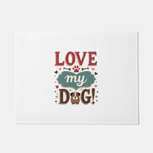 Paillasson Aime Moi Aime Mon Chien Vintage Joli Empreinte De
