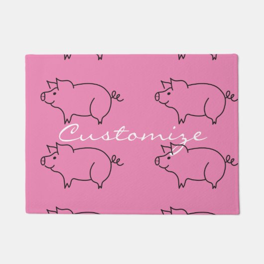 Paillasson Aimer Cochon animal Thunder_Cove (Devant)