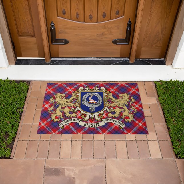 Paillasson Ainslie Clan Badge & Tartan (De plein air)