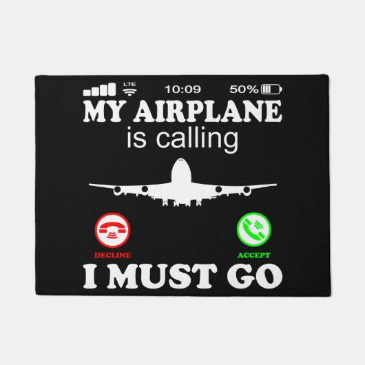 Paillasson Airplane airport plane spotter Is Calling Funny (Devant)