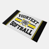 Paillasson AJOUT PERSONNALISÉ NOM Softball Player Varsity Tea (Incliné)