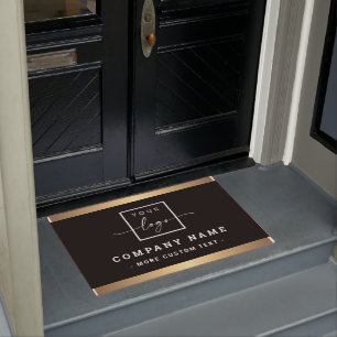 Paillasson Ajouter un logo nom de société noire