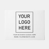 Paillasson Ajouter votre logo et votre texte en noir blanc (Devant)