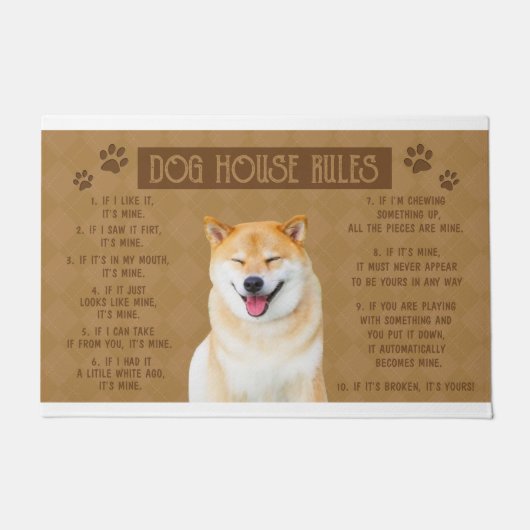 Paillasson Akita Dog House Rules, If It Brock, It's Your (Devant)