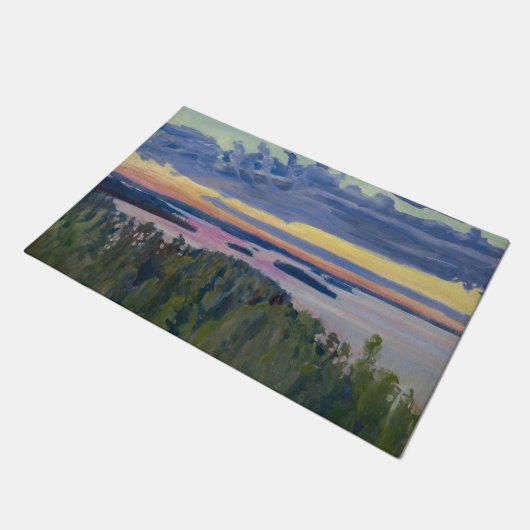 Paillasson Akseli Gallen-Kallela - Vue sur un lac au coucher (Incliné)
