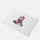 Paillasson Alaskan Husky Chien Fêtes de Noël Père Noël (Incliné)