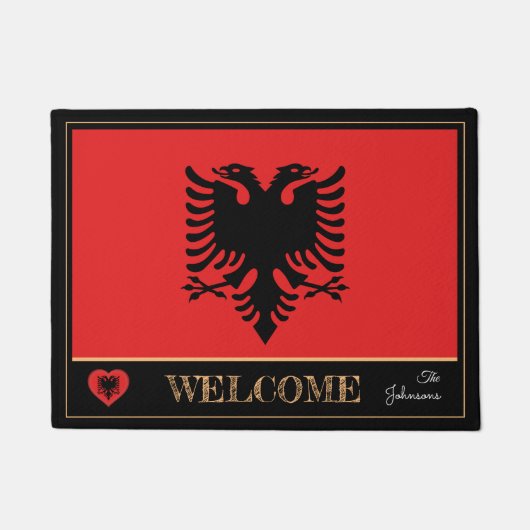Paillasson Albanie et Albanie - Flag house mats/sports Bienve (Devant)