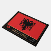 Paillasson Albanie et Albanie - Flag house mats/sports Bienve (Incliné)