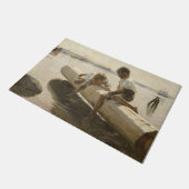 Paillasson Albert Edelfeel - Deux garçons sur un carnet (Incliné)