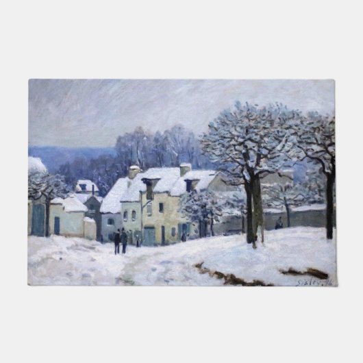 Paillasson Alfred Sisley - Place Chenil à Marly, Effet Neige (Devant)