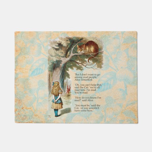 Paillasson Alice au pays des merveilles Cheshire Cat Mad (Devant)