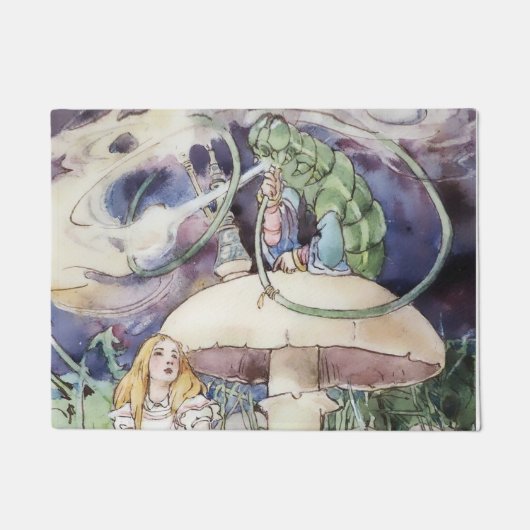 Paillasson "Alice et la Caterpillar" par Alice B Woodward (Devant)
