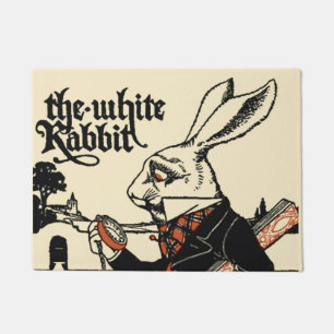 Paillasson Alice Lapin Blanc Classique Wonderland