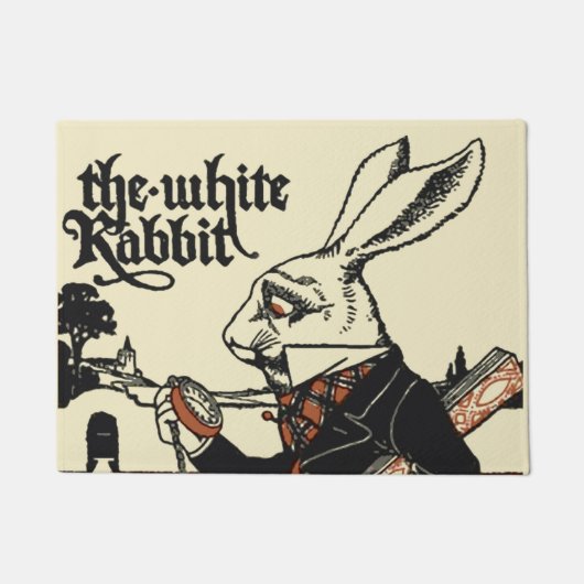 Paillasson Alice White Rabbit Classic Wonderland (Devant)
