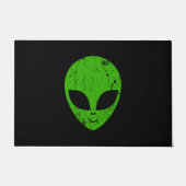 Paillasson alien green head ufo science fiction extraterrestr (Devant)