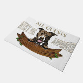 Paillasson All Guests Must Be Appoved Mat, Cute Dog (Incliné)