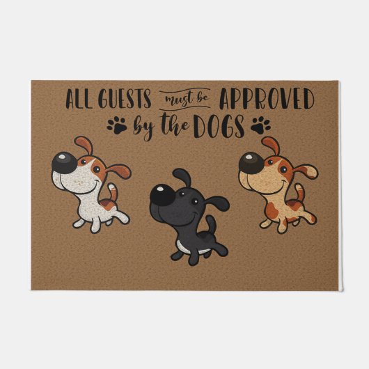 Paillasson All Guests Must Be Approved By The Dogs (Devant)