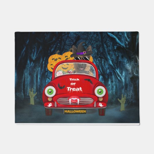 Paillasson Allemand Berger Chien Conduite voiture effrayant H (Devant)