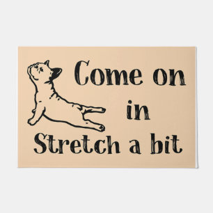 Paillasson Allez, Stretch a bit, Yoga French Bulldog