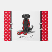 Paillasson Allons-y ! Black Labrador Retriever - mignon chien (Devant)
