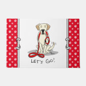 Paillasson Allons-y ! Yellow Labrador Retriever - mignon chie (Devant)